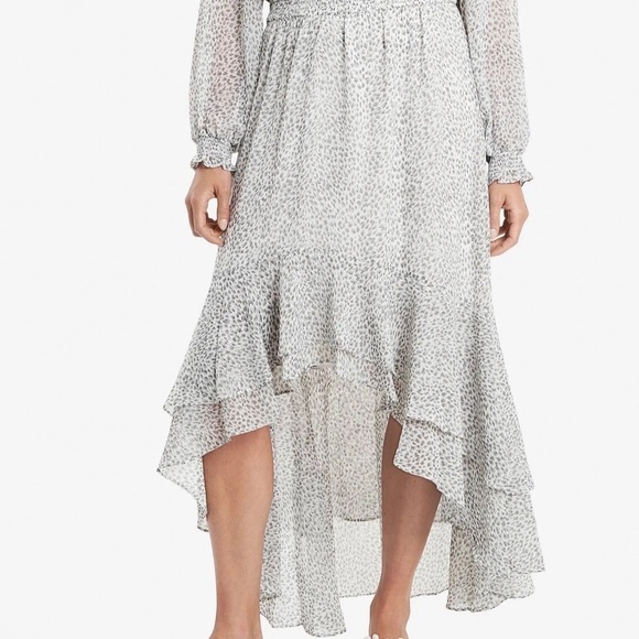 1.State "Serene" Animal Print Long Sleeve High/Low Dress, Size Small - Picture 5 of 16